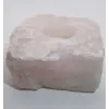 Świecznik naturalny kamień kryształ kwarc różowy świeczka tealight