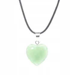 Wisiorek serce 2cm awenturyn na regulowanym sznurku 55cm