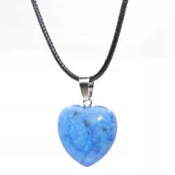 Wisiorek serce 2cm lapis lazuli na regulowanym sznurku 55cm różne 1szt