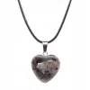 Wisiorek serce 2cm Labradoryt na regulowanym sznurku 55cm