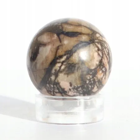 Rodonit Peru kulka kula naturalny kamień czakry bez podstawki Ø 2cm 1szt.