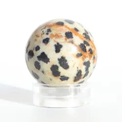 Jaspis dalmatyńczyk kulka naturalny kamień czakry bez podstawki Ø 2cm 1szt.