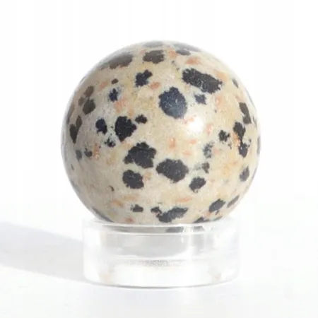 Jaspis dalmatyńczyk kulka naturalny kamień czakry bez podstawki Ø 2cm 1szt.