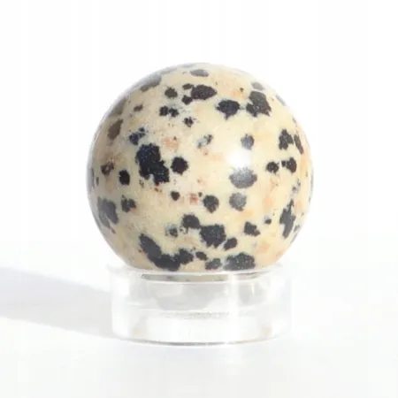 Jaspis dalmatyńczyk kulka naturalny kamień czakry bez podstawki Ø 2cm 1szt.