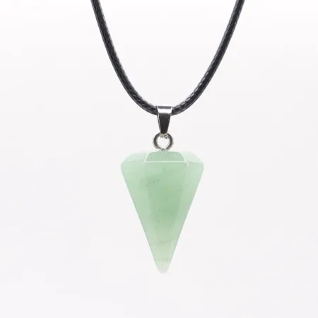 Wahadełko awenturyn wisiorek amulet regulowany woskowany sznurek 55cm