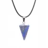 Wahadełko lapis lazuli wisiorek amulet regulowany woskowany sznurek 55cm