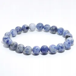 Bransoletka Sodalit bluedot: Naturalny kamień, 8mm kulka