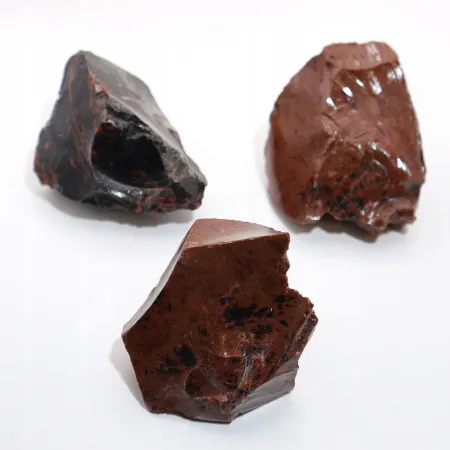 Obsydian Mahony, naturalny, surowy, bryłki Meksyk 1 szt XXL