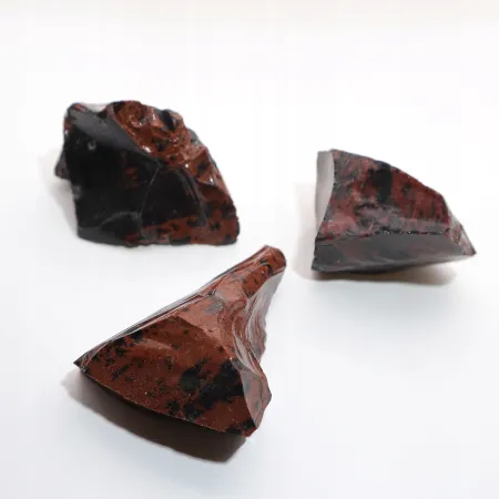 Obsydian Mahony, naturalny, surowy, bryłki Meksyk 1 szt XXL