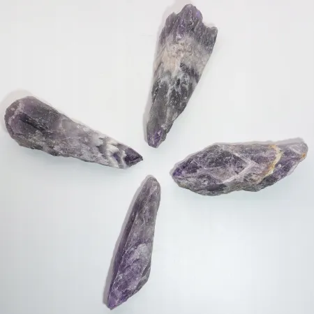 AMETYST chevron naturalny surowy, kamień czakry XL