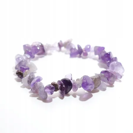 Bransoletka ametyst drobny kamień chips
