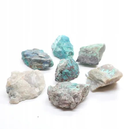 CHRYZOKOLA naturalny surowy kamień czakry S 1szt.