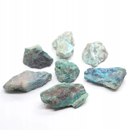 CHRYZOKOLA naturalny surowy kamień czakry S 1szt.