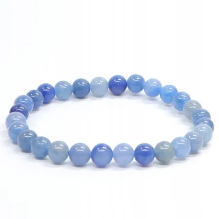 Bransoletka z Awenturynu niebieskiego: Kamień naturalny kulka 6mm