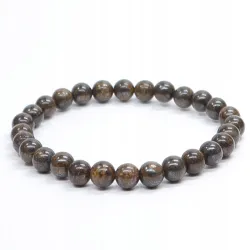 Bransoletka Bronzyt: Kamień naturalny kulka o rozmiarze 6mm