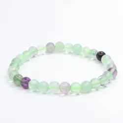 Bransoletka z Fluorytu: Kamień naturalny kulka 6mm