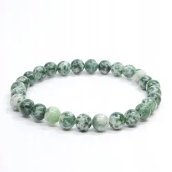 Bransoletka Green dot: Kamień naturalny kulka 6mm
