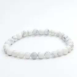 Bransoletka Howlit : Kamień naturalny kulka o rozmiarze 6mm