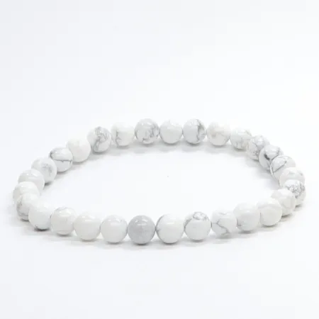 Bransoletka Howlit : Kamień naturalny kulka o rozmiarze 6mm