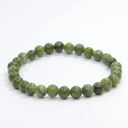 Bransoletka Jadeit zielony Chiny : Kamień naturalny kulka o rozmiarze 6mm