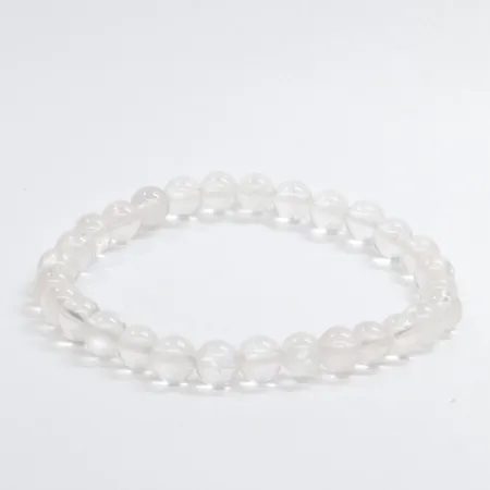 Bransoletka Kryształ górski : Kamień naturalny kulka o rozmiarze 6mm