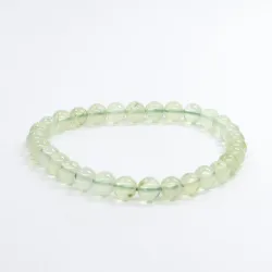 Bransoletka Prehnit: Kamień naturalny kulka o rozmiarze 6mm