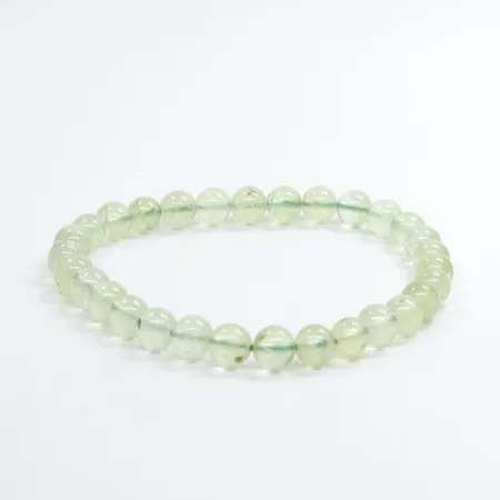 Bransoletka Prehnit: Kamień naturalny kulka o rozmiarze 6mm