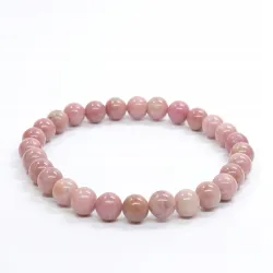 Bransoletka Rodonit różowy: Kamień naturalny kulka o rozmiarze 6mm