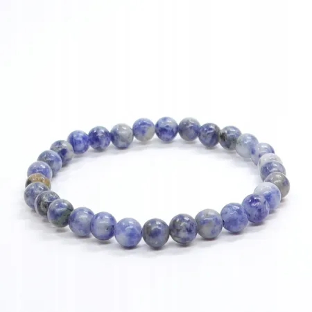 Bransoletka Sodalit blue-dot: Kamień naturalny kulka o rozmiarze 6mm