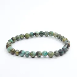 Bransoletka Turkus Afryka: Kamień naturalny kulka o rozmiarze 6mm