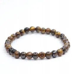 Bransoletka Tygrysie oko: Kamień naturalny kulka o rozmiarze 6mm