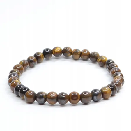 Bransoletka Tygrysie oko: Kamień naturalny kulka o rozmiarze 6mm