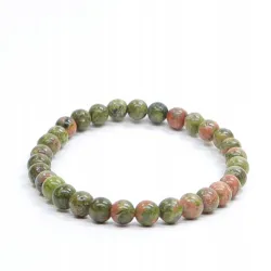 Bransoletka Unakit: Kamień naturalny kulka o rozmiarze 6mm