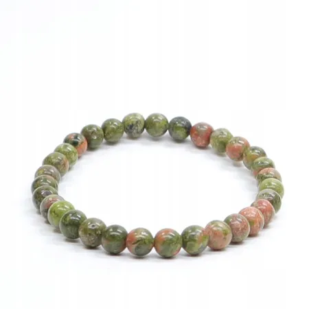 Bransoletka Unakit: Kamień naturalny kulka o rozmiarze 6mm