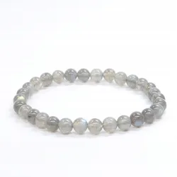 Bransoletka Labradoryt najwyższa jakość: Kamień naturalny kulka 6mm