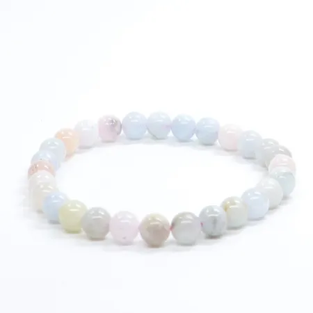 Bransoletka Morganit: Kamień naturalny kulka rozmiar 6mm