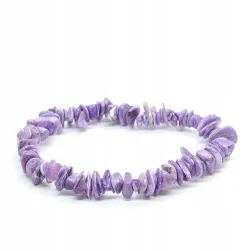 Bransoletka CZAROIT drobny naturalny kamień elastyczna gumka chips 18cm