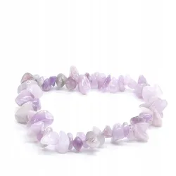 Bransoletka LEPIDOLIT drobny naturalny kamień elastyczna gumka chips 18cm