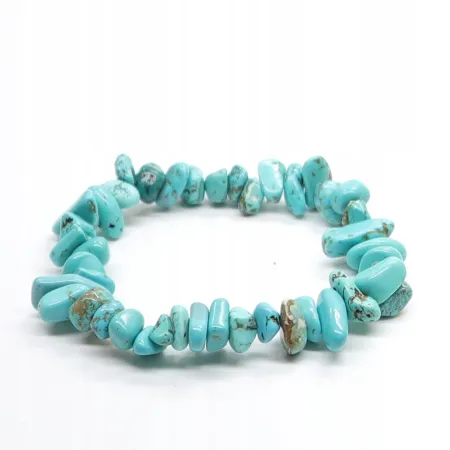 Bransoletka Turkmenit turkenit zielony drobny kamień naturalny chips 18cm