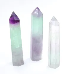 Fluoryt tęczowy wieża polerowany obelisk z kamienia naturalnego 1szt