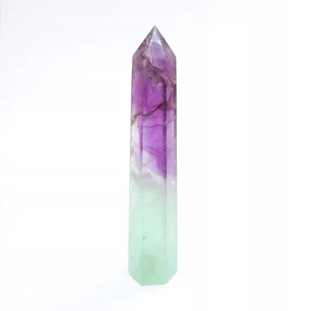 Fluoryt tęczowy wieża polerowany obelisk z kamienia naturalnego 1szt
