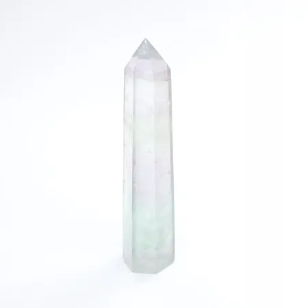 Fluoryt tęczowy wieża polerowany obelisk z kamienia naturalnego 1szt