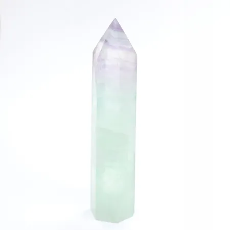 Fluoryt tęczowy wieża polerowany obelisk z kamienia naturalnego 1szt