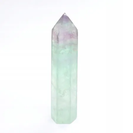 Fluoryt tęczowy wieża polerowany obelisk z kamienia naturalnego 1szt