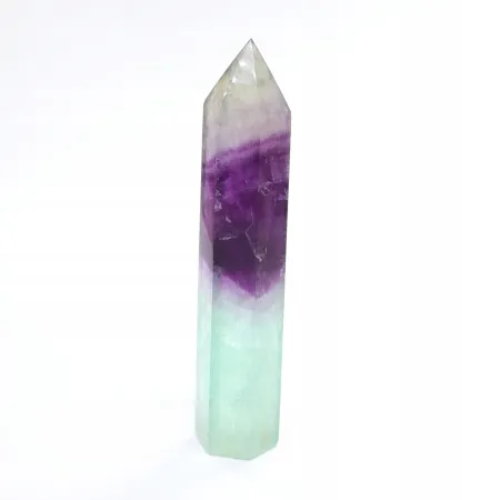 Fluoryt tęczowy wieża polerowany obelisk z kamienia naturalnego 1szt