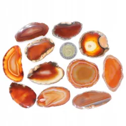 Agat czerwony plaster polerowany mały 1szt. dł. 3,5-6,2 szer. 2-4cm