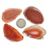 Agat czerwony plaster polerowany średni 1szt. dł. 5,1-8,4 szer.2,7-5,4cm