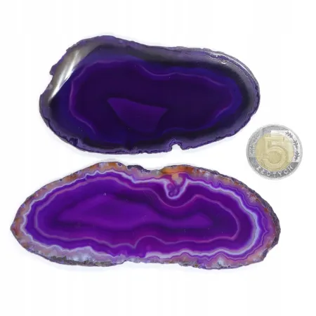 Agat fioletowy plaster XL podłużny 1szt. dł. 9,1-12,4 szer. 3,2-5,1cm