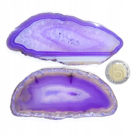 Agat fioletowy plaster XL podłużny 1szt. dł. 9,1-12,4 szer. 3,2-5,1cm