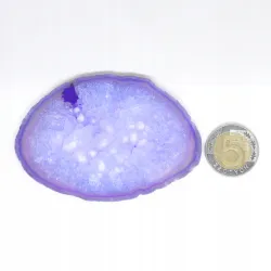 Agat fioletowy plaster XL owalny 1szt. dł. 6,9-8,9 szer. 5,6-7,2cm